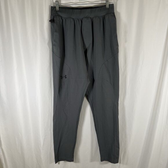 Under Armour Pants Women's Medium Grey Pull On Elastic Waist Drawstring Pockets - Picture 1 of 13